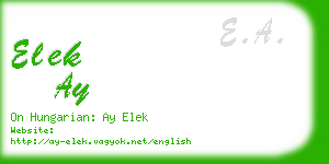 elek ay business card